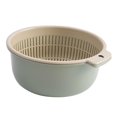 thumbnail image 3 of Double-layer washing basket, fruit cleaning basin, multi-functional space-saving Large Green, 3 of 8