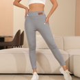 thumbnail image 2 of Leggings Ajustés pour Femmes, Taille Haute, Doublure en Velours, Cuir, Haute Élasticité, Vêtements d'Extérieur d'Hiver, 2 of 6