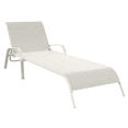 thumbnail image 2 of Chaise longue extérieure empilable en acier pour patio Mainstays, grège, 2 of 10