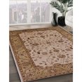 thumbnail image 2 of Ahgly Company Indoor Round Mid-Century Modern Light Copper Gold Oriental Area Rugs, 7' Round, 2 of 6