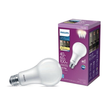 PHILIPS, 5/8/14W A21 ampoule DEL à 3 intensités (Blanc doux)