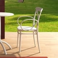 thumbnail image 2 of Siesta Exclusive ISP256-WHI Fauteuil d'Extérieur en Résine Cross TG Blanc - Ensemble de 2, 2 of 8