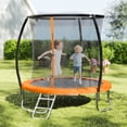 thumbnail image 2 of Gymax 8FT Outdoor Trampoline Heavy-Duty Recreational Trampoline w/Safety Enclosure Net, 2 of 10