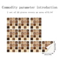 thumbnail image 3 of Wall Sticker DIY 10-Piece Ceramic Tile Paste 3D Lattice Design for Self- Wall for Home 10PCS, 3 of 7