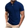 thumbnail image 2 of Sentmoon Mens Summer Tops Oversized Relaxed Turndown Collar Short Sleeve Mens Summer Outfits 2025 Solid Color Blouses for Mens Casual Comfy for Running or Jogging S, 2 of 8