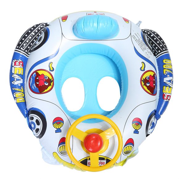 Peahefy Inflatable Swim Ring, Kids Swimming Ring,Cute Cartoon Kids Swimming Float Seat Boat for Toddler Baby Inflatable Pool Water Swim Ring