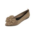 thumbnail image 1 of Chaussures Plates Femmes en Maille Tissée avec Nœud, Bout Pointu, Compensées, Chaussures à Enfiler, 1 of 9