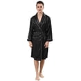 thumbnail image 4 of LSLJS Hommes Uni Décontracté Manches Longues à Lacets Rayé Maison Poche Longue Robe de Pyjama Shorts, Peignoirs Cadeaux pour Hommes, 4 of 7