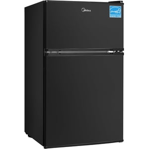 Midea WHD-113FB1 3.1 Réfrigérateur compact Cu Ft avec congélateur, certifié Energy Star Mini Réfrigérateur avec lumière intérieure, étagères réglables, parfait pour bureau, dorme, chambre, noir