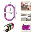 thumbnail image 3 of Anneaux de Rideau de Douche en Plastique Transparent Violet - Ensemble de 12, 3 of 5