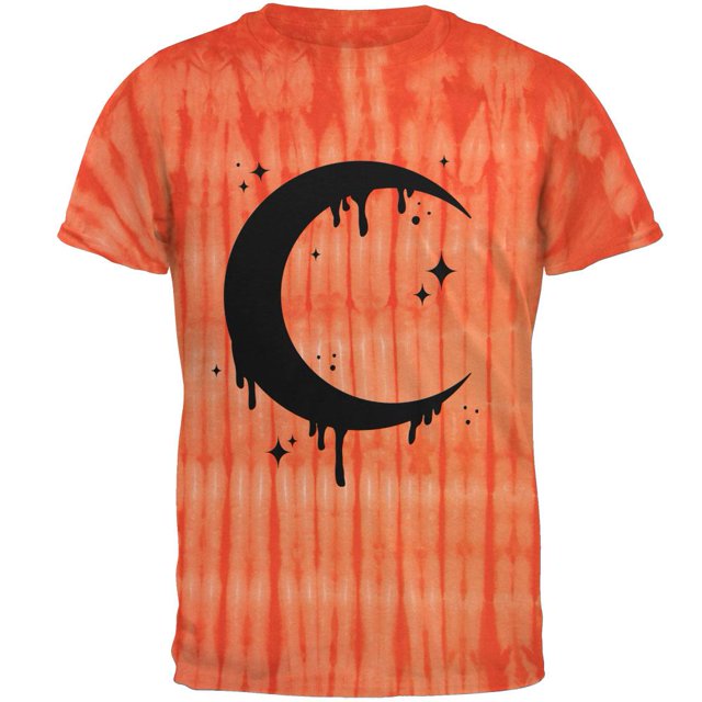 T-shirt pour Homme d'Halloween avec Croissant de Lune Qui Goutte