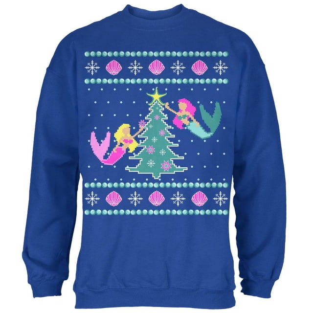 Mermaid Tree Ugly Christmas Sweater Mens Sweatshirt