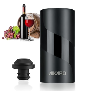 AIKARO - Pompe à Vide Électrique pour Économiseur de Vin avec Bouchon de Bouteille, Conservateur de Vin Automatique, à Piles