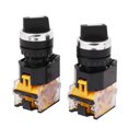 thumbnail image 1 of Unique Bargains LA38-203 AC 440V 10A 2 Position ON/OFF Rotary Selector Switch Orange 2 Pcs, 1 of 3