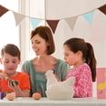 thumbnail image 2 of Birthday Party Decoration String Flag Set 6 m Long Double-Layered Cotton Solid Color Hanging Banner for Kids Birthday, Camping, Thanksgiving, and Home Decor, 2 of 4