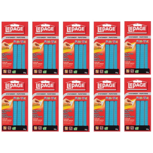 Lepage Fun-Tak Mounting Putty 56 g (10-Pack), Blue