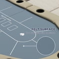 thumbnail image 4 of Soozier 70" Foldable Poker Table, 8 Player Blackjack Game Table, Blue, 4 of 10