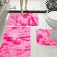 thumbnail image 4 of Soft Velvet Fleece Bathroom Rugs Set | Non-Slip Shower Mats with Water Absorbent Plush Pile for Toilet & Bathroom Floor, 4 of 9