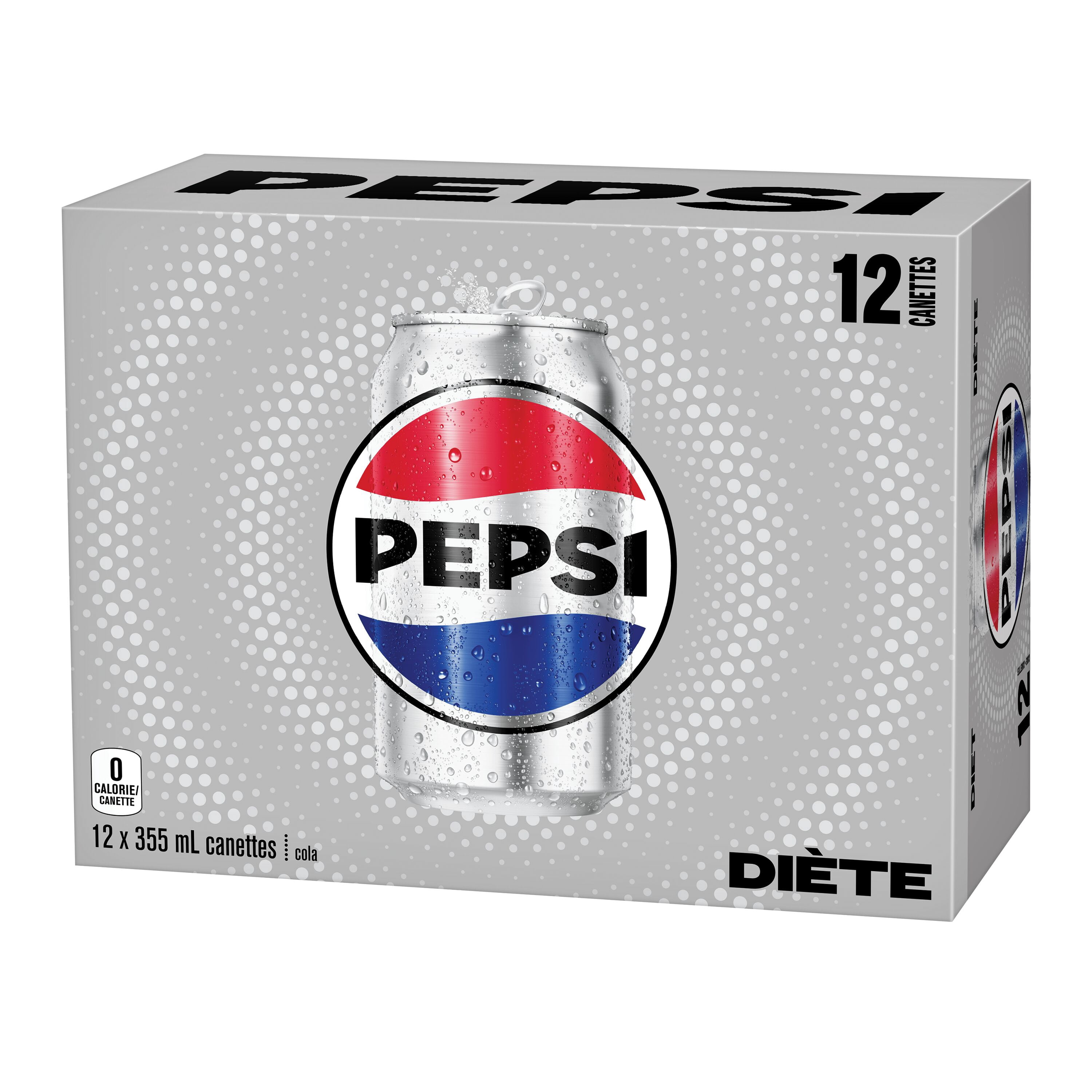 Pepsi Diet Cola 355ml Cans, pack of 12