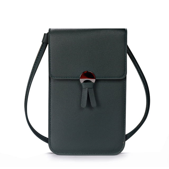 LSLJS Small Crossbody Bags Cell Phone Purse for Women, Touchscreen Phone Bags, Mini Leather Purse Shoulder Handbag Wallet with Credit Card Slots