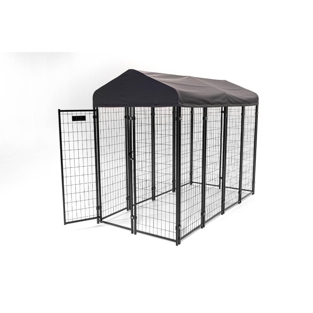 Lucky Dog ® STAY Series™ 4ft x 8ft Villa Kennel, Steel Grey