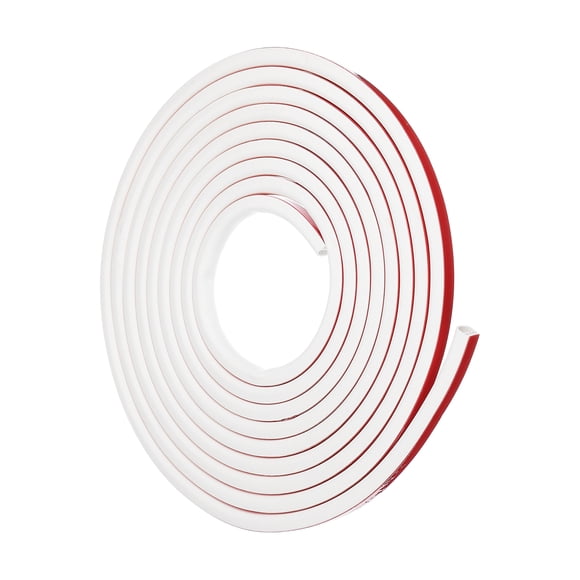 9/16 Inch x 20 ft Weather Stripping Door Seal Strip, Self Adhesive Silicone Seal Tape fit 8-11mm , White