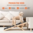 thumbnail image 4 of VEVOR Dog Ramp, Folding Pet Ramp for Bed, Adjustable Dog Ramp for Small, Large, Old Dogs & Cats, Wooden Pet Ramp with 39.3" Long Ramp, Adjustable from 15" to 22", Suitable for Couch, Sofa, Car, 4 of 9
