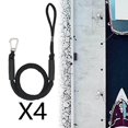 thumbnail image 2 of Bungee Dock Line Boat Rope for PWC Dock Line Mooring Rope Lines for for Pontoon Fishing Boat Kayak Canoe Accs Black 4pcs, 2 of 9