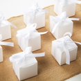 thumbnail image 2 of AWELL White Gift Candy Box Bulk 2x2x2 inches with White Ribbon Party Favor Box,Pack of 50, 2 of 4