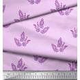 thumbnail image 2 of Soimoi Satin Silk Fabric Leaves & Floral Block Fabric Prints by Yard 42 Inch Wide, 2 of 3