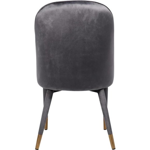 Meridian Furniture Belle Grey Velvet Dining Chair, Grey Velvet, Set of 2