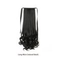 thumbnail image 2 of Baohd Perruque Queue de Cheval Fibre Haute Température Perruques Réalistes Toupie Bouclée Artificielle Résistant à la Chaleur Invisible Sans Couture pour Femmes Noir Naturel 48cm Long Noir Naturel, Long 48cm, 2 of 6