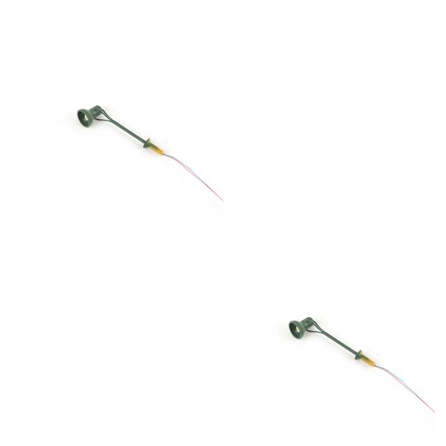 yingyy Model Railway Lamp Outdoor 1:87 Scale Streetlight Building LED Park Light Garden Yard Building Layout Decorations Type A Green 2Set