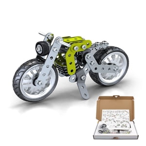 Dvkptbk DIY Vehicle Building Car Metal Model Kits Stem Building Toys Model Car Kits for Boys 8-12 Motorcycle Metal Building Blocks for Kids Boys 8 9 10 11 12-16 Years Old Education