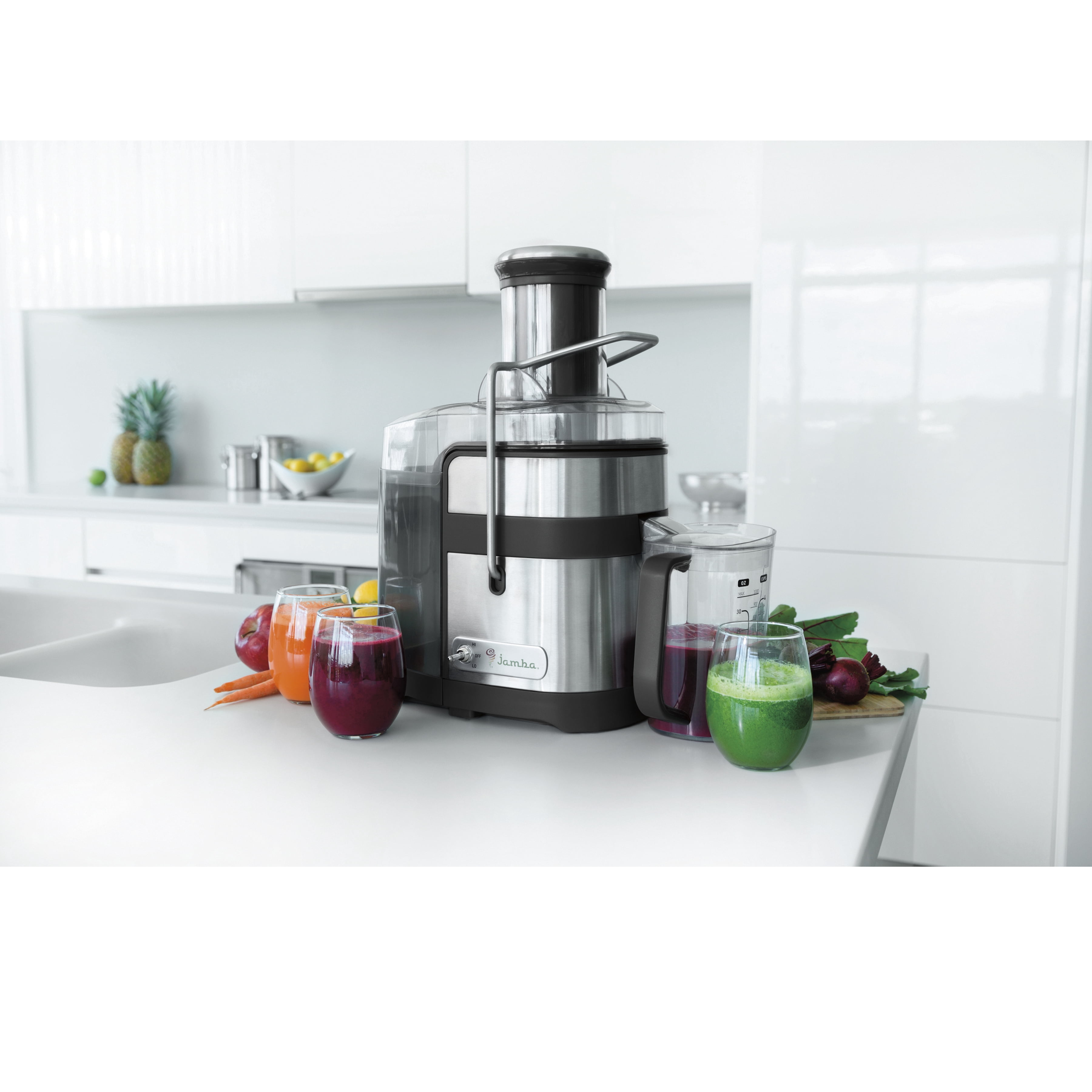 Hamilton Beach Professional Extracteur de jus Super Chute Easy Clean, 1100 watts, goulotte 3,5 po, pichet 34 oz, noir, 67906C