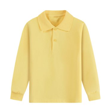 BLVB Boys Girls Long Sleeve Shirts Toddler Kids Casual Button School Uniform Shirts Tops 2-14 Years