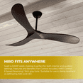 thumbnail image 3 of Hinkley Swell 60" Matte Black Ceiling Fan with Walnut Blades and HIRO Control, 3 of 7
