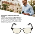 thumbnail image 3 of Lunettes Intelligentes Sans Fil Bluetooth, Lunettes de Soleil Bluetooth Étanches IPX4 avec Lentille Anti-Éclairage Bleu, Commande Tactile et Commande Vocale Intégrées Lithium 110 mAh, 3 of 7