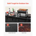 thumbnail image 3 of KFFKFF Foldable Camping Table, Camping Kitchen Table, 3 Adjustable Heights, Aluminum Lightweight Portable Cook Station with Storage Organizer, Carry Handle, 3 of 9