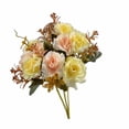 thumbnail image 1 of Birdeem High-End Artificial Flowers Diamond Rose Artificial Flowers 5 Forks 10 Mini Roses Home Decoration Plastic Flowers, 1 of 12
