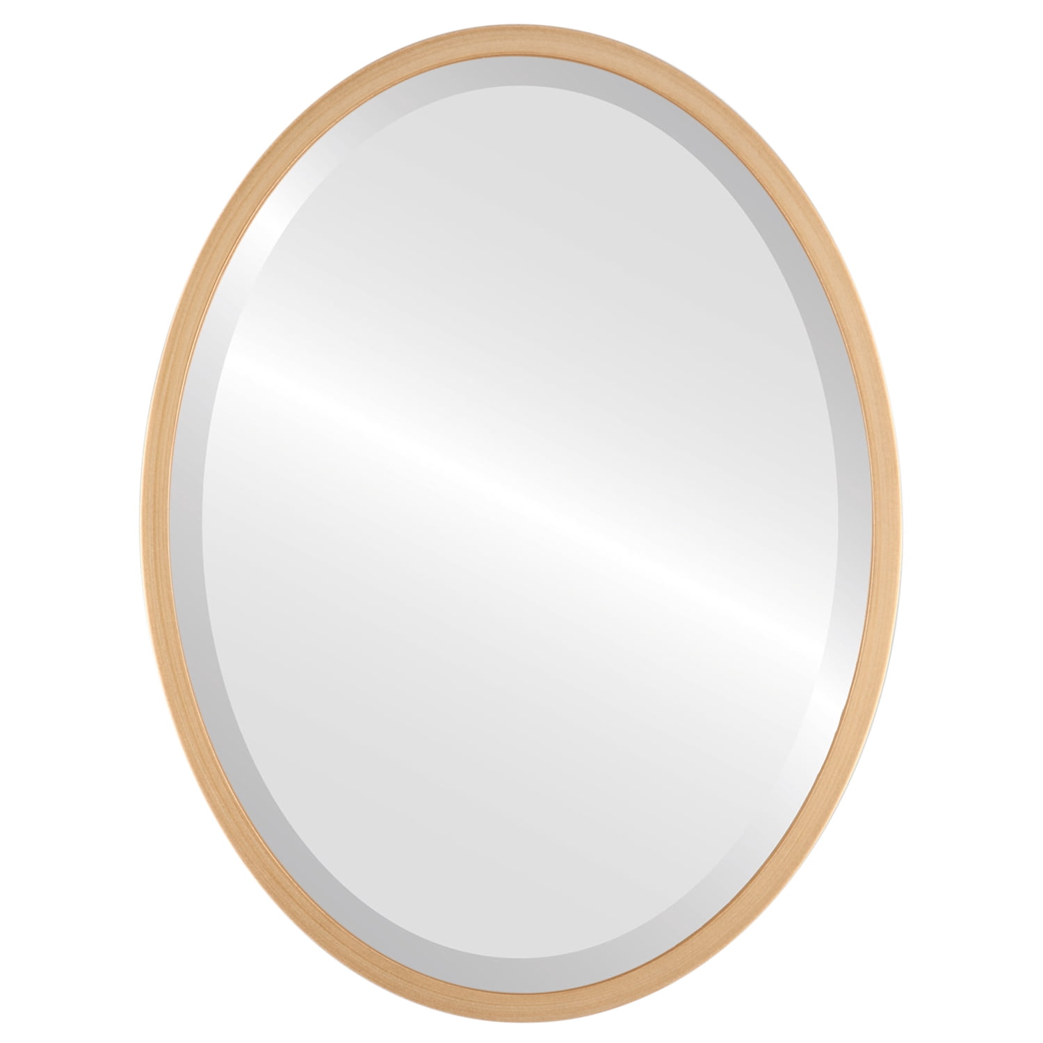 Miroir Ovale Encadré London - Peinture Dorée - 19 Pouces x 25 Pouces