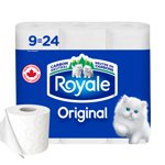 Royale Original Toilet Paper, 9 Equal 24 Rolls, 327 Sheets per Roll