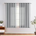 thumbnail image 3 of Curtainking Rideaux en Lin Style Ferme à Pattes Arrière Rideaux et Draperies pour Salon Chambre 63 Pouces Poche pour Tringle Gris Rideaux Filtrant la Lumière Lot de 2, 3 of 7