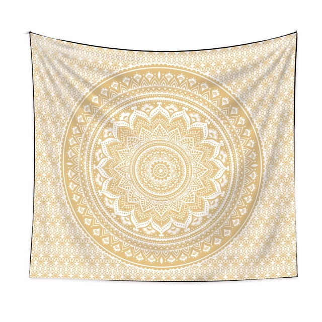 Mistaha 1PCS Tapestry 180cm * 230cm Home Bohemian Milled Mandala Flower Pattern Room Background Hanging