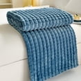 thumbnail image 4 of Colorful 79X71 Inch Flannel Blanket, Soft & Warm, Solid Color, For Sofa & Bed, All-Season Use, Machine Washable, 4 of 6