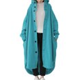thumbnail image 1 of Innerwin Outwear Cardigan Ladies Jacket Holiday Hoodie Long Maxi Overcoats Green 2XL, 1 of 2