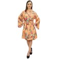 thumbnail image 2 of Bimba Women's Full Sleeve Kimono Robe With Belt Floral Print Cover Up Wrap-20, 2 of 8