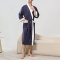 thumbnail image 4 of Dagugfen Robes Unisex Bathrobe Pajamas Knee Length Fleece Robe Comfy Loose Lougewear with Pockets Fashion, 4 of 6
