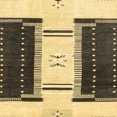 thumbnail image 1 of Ahgly Company Tapis d'Intérieur Carrés Abstraits Brun Foncé, Tapis de Zone Abstraits, 4 Pieds Carré, 1 of 6
