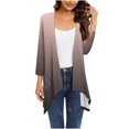 thumbnail image 2 of Women'S Cardigans Kimonos,Lightweight Front Open Cardigan For Women Summer Clearance,Open Front Breathable Cardigans,Women's Gradient Printed Long Sleeved Irregular Hem Pleated CardiganCardigan, 2 of 6